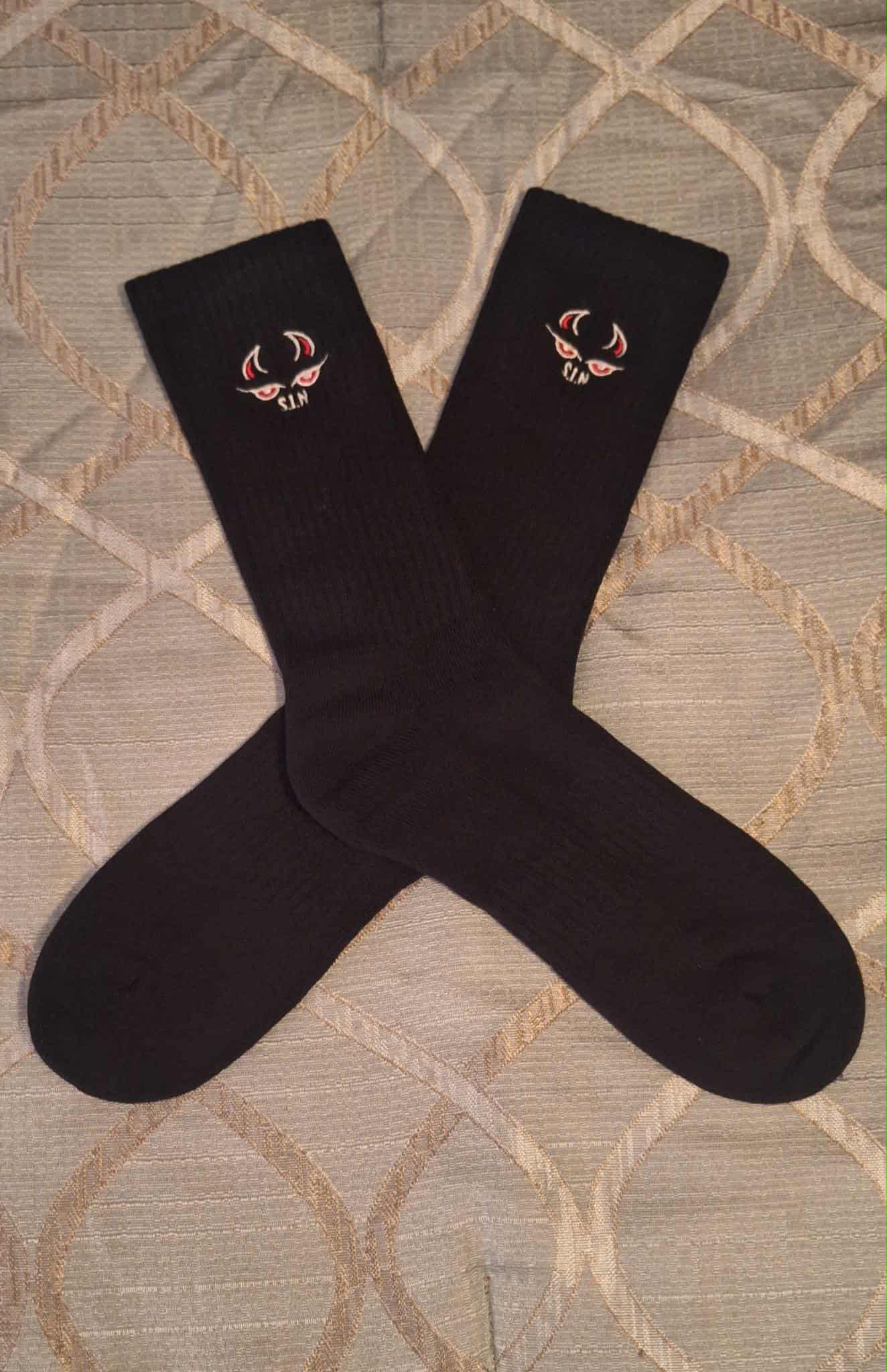 S.I.N. Men's Crew Socks - Black